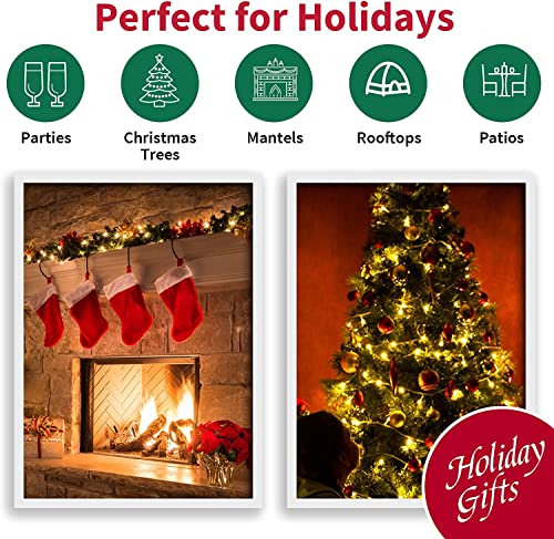 50 LED Outdoor Christmas Lights, 17 FT Battery Operated Mini String Lights with 8 Modes & Timer F29391