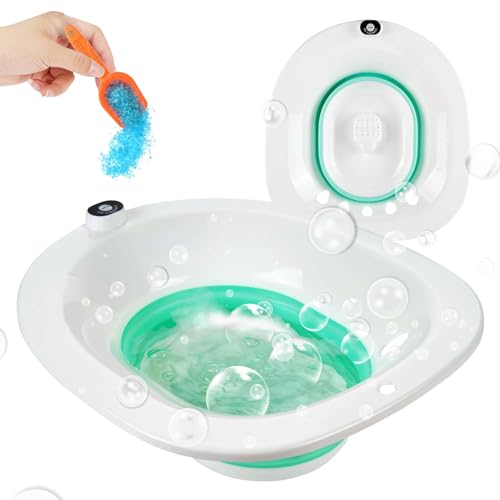 Sitz Bath, Sitz Bath for Hemorrhoids, Electric Sitz Bath Postpartum Care, Sitz Bath for Toilet, Deep Cleansing Stream of Water, Sitz Baths for Men & Women, Fits Universal Toilet Seat