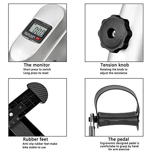 Under Desk Pedal Exerciser with LCD Display for Home Office X3222
