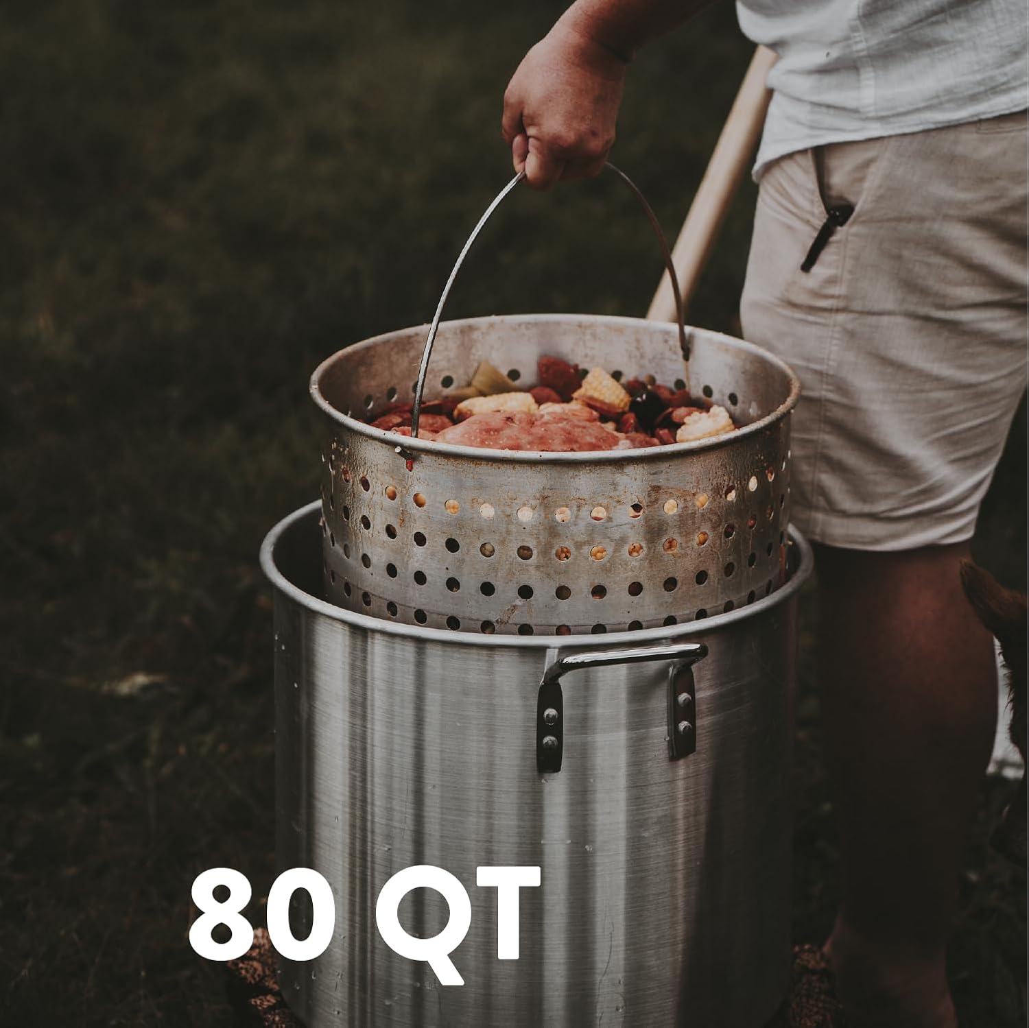 Seafood Boil Kit with Propane Burner and 80Qt Pot R344543