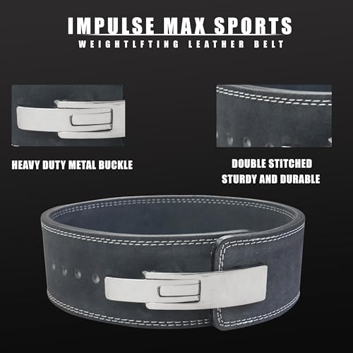 10mm Leather Weightlifting Belt for Powerlifting and Lower Back Support M72169