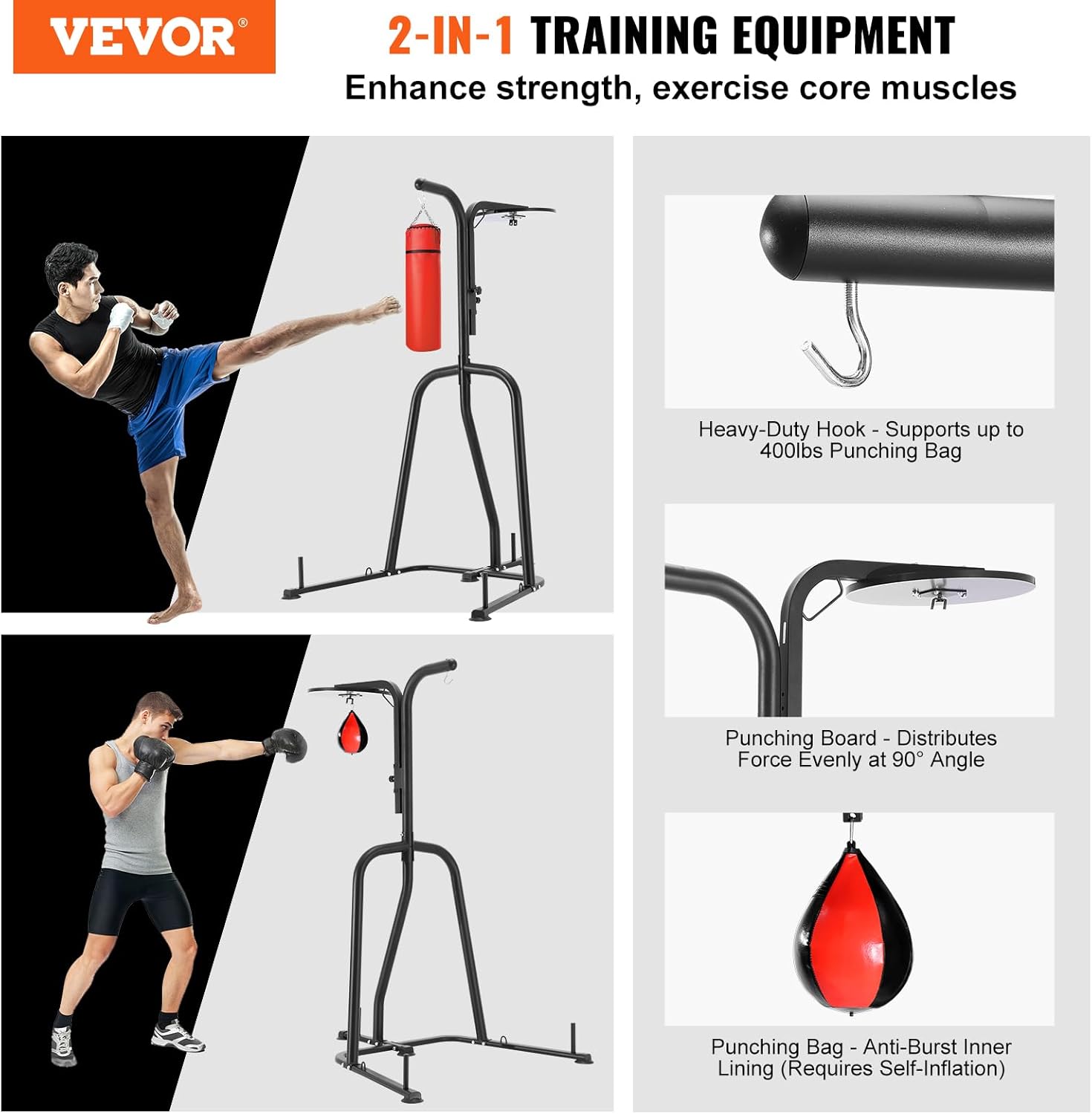 Heavy Duty Steel Punching Bag Stand for Home Gym E7655