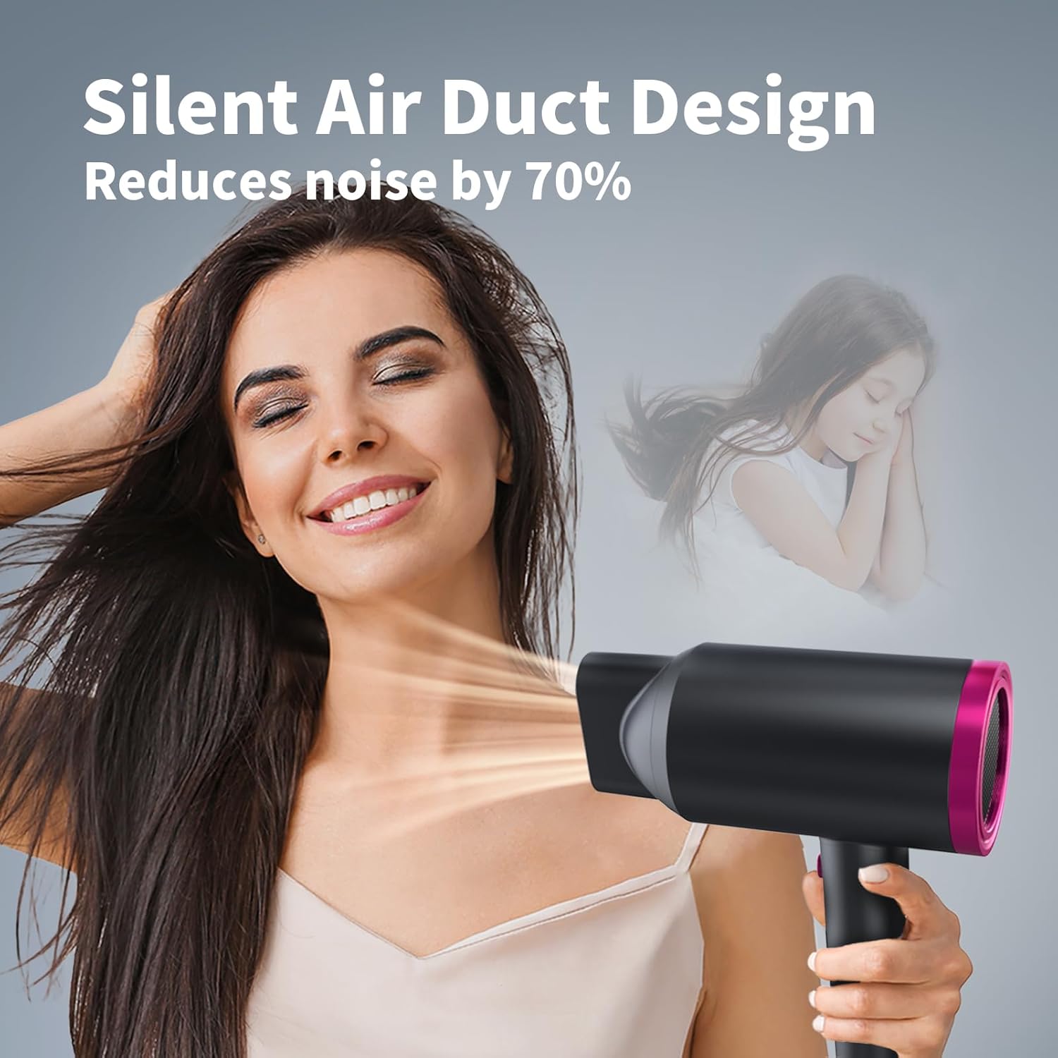 Hair Dryer with Diffuser, Ionic, Lightweight B17314