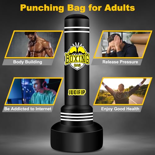 Freestanding Punching Bag with Stand, 70" Inflatable Boxing Bag for Training R7296
