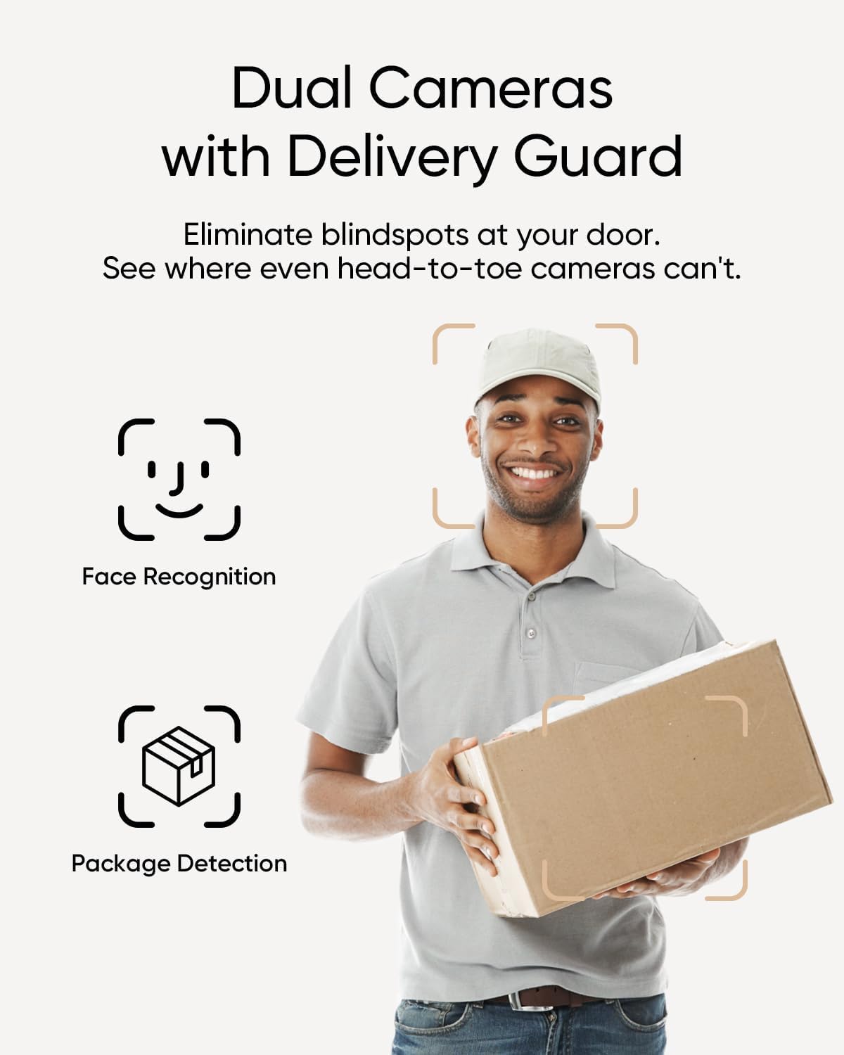 Video Doorbell with Dual Cameras, 2K Full HD and Color Night Vision Q7401