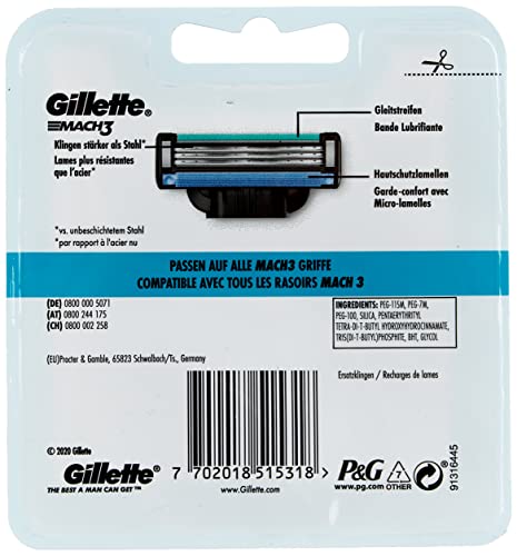 MACH3 Razor Blades for Men - 12 Replacement Blades B655