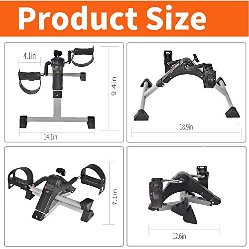 Under Desk Bike Pedal Exerciser for Arm Leg Fitness Folding Portable Home Cycle Y300