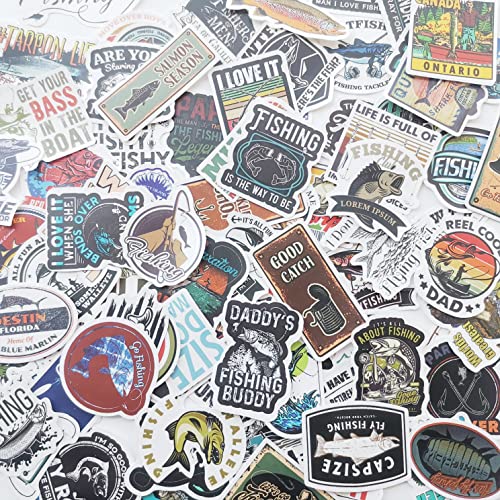 Funny Fishing Decal Bass Sticker for Boats Trout Fish Graphics 50Pcs G760