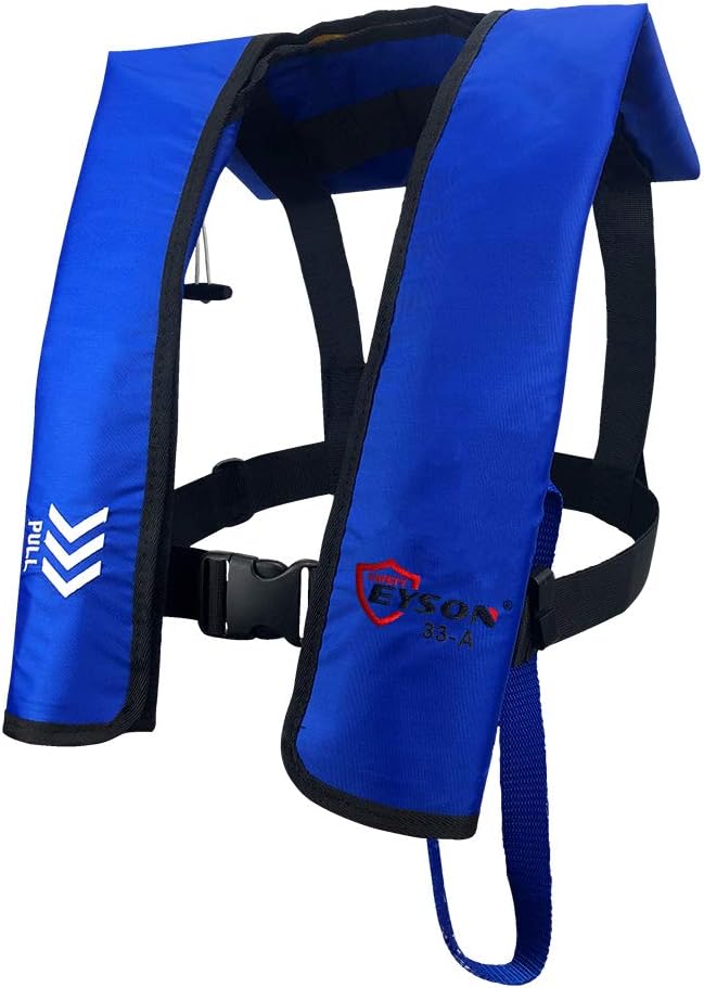 Inflatable Life Jacket Life Vest Automatic Manual Blue G6311