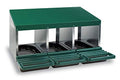 3 Compartment Roll Out Nesting Box for Chickens | Heavy Duty Chicken Coop Nesting Box with Lid Cover to Protect Eggs (with Perch) | for Up to 15 Hens