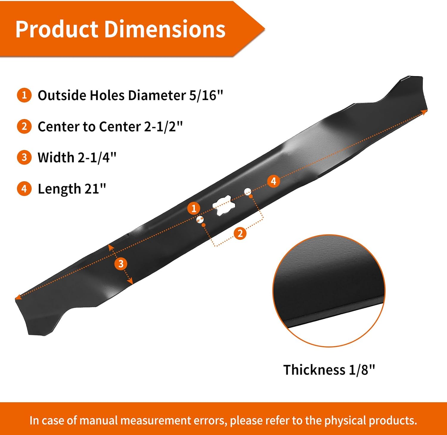 Mower Blade for 21" Deck, Mulching Blade, 1 Pack R46557
