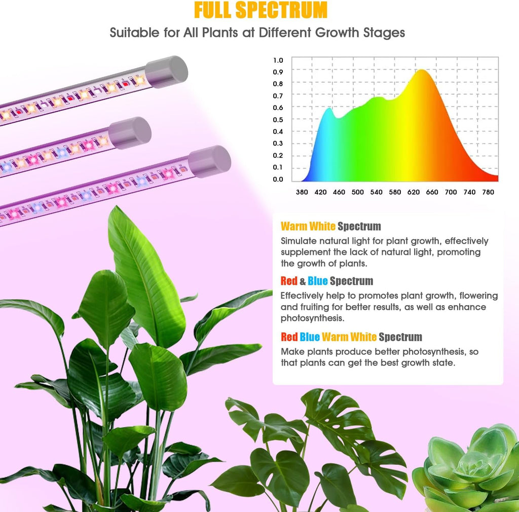 Full Spectrum Grow Light with Adjustable Plant Stand for Indoor Plants V96200
