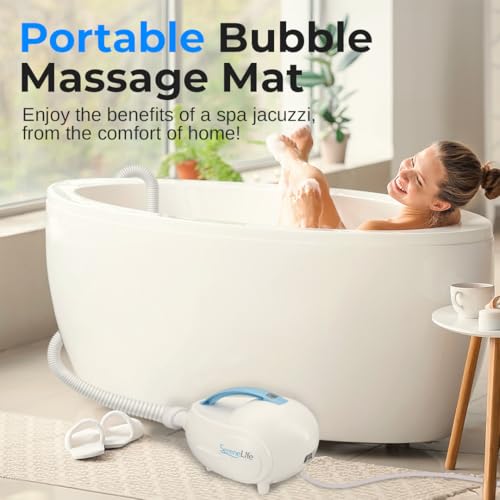 Portable Spa Bubble Bath Massager with Waterproof Non-Slip Mat and Remote Control Z239848