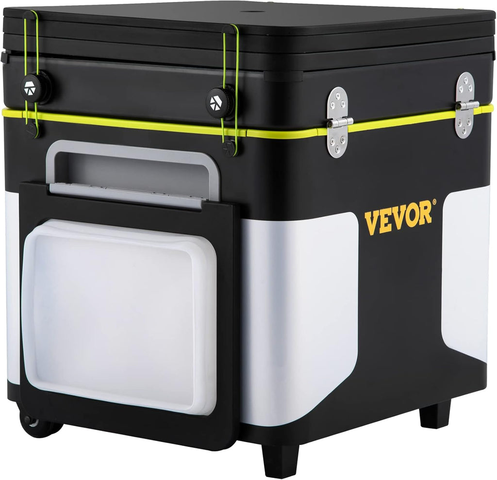 Camping Kitchen Outdoor Cooking Station with Wheels and Windproof Stove S56362