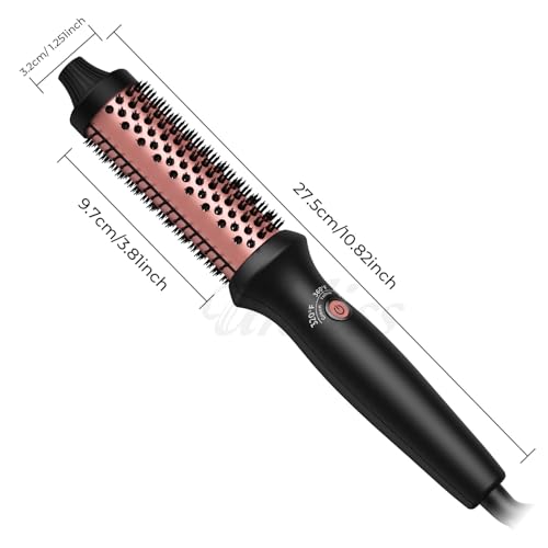 Rotating Hot Air Styler Brush, 3 Heat Settings, 2-in-1 Curl & Straighten D158