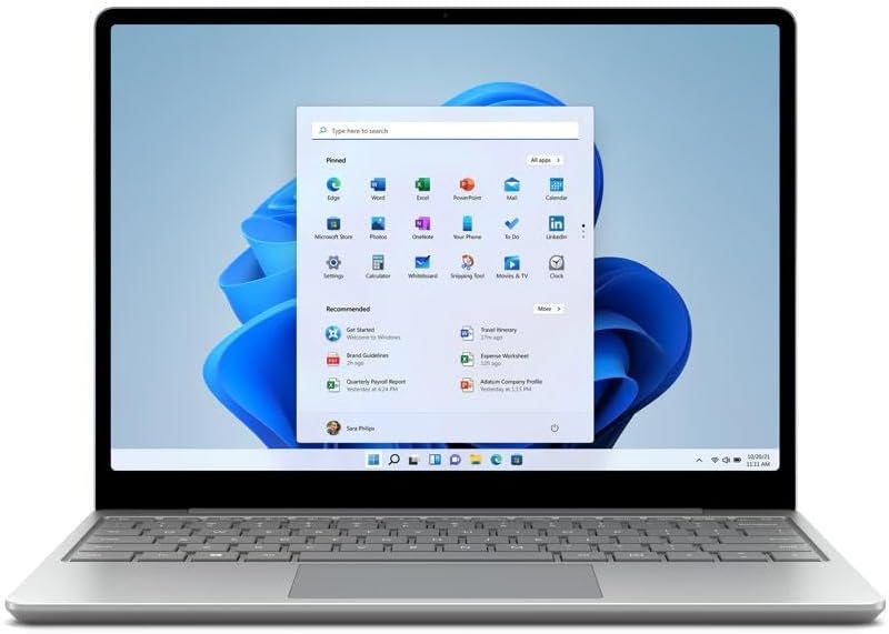 MICROSOFT Surface Laptop GO 2, 12.4" PIXELSENSE Touchscreen, 11TH GEN Intel: i5, 8GB RAM, 128GB SSD W10H-S Platinum (Renewed Premium),Silver
