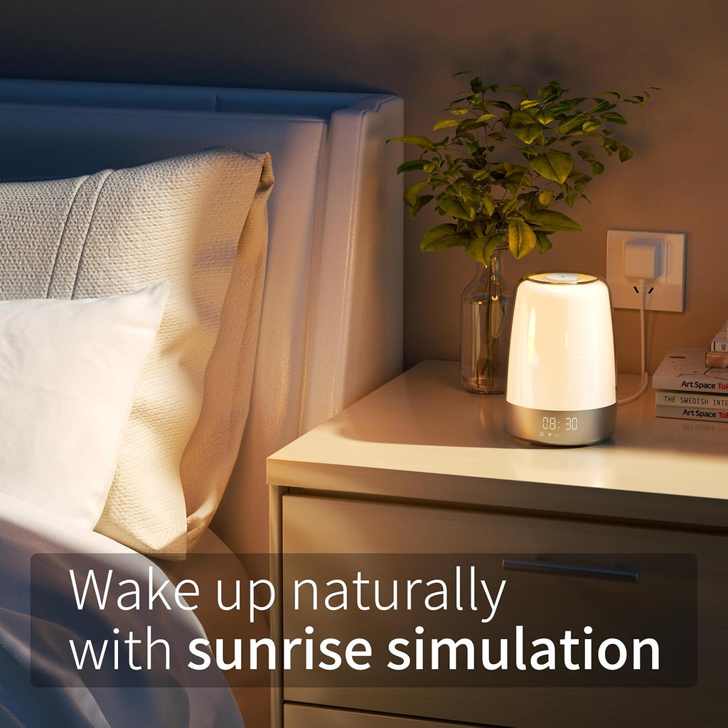 Sunrise Alarm Clock with Dimmable Touch Light and 6 RGB Colors S896051