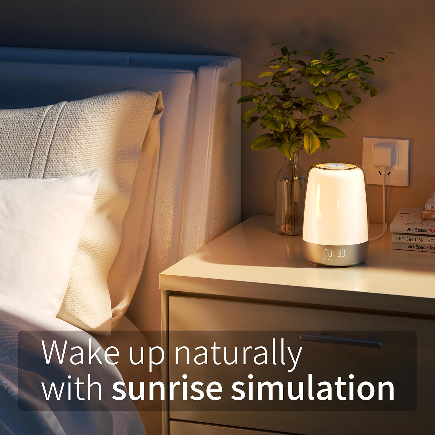 Sunrise Alarm Clock with Dimmable Touch Light and 6 RGB Colors S896051