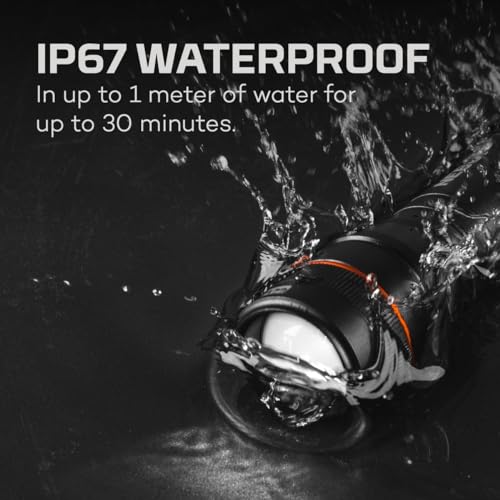 Powerful LED Handheld Flashlight, AA Battery Powered, Waterproof, 500-1500 Lumens R332
