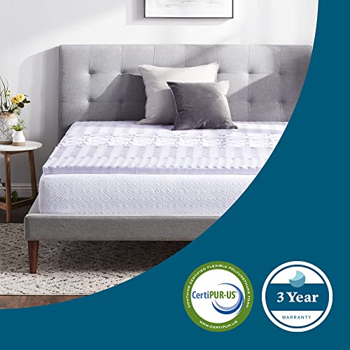 3 Inch Twin Memory Foam Mattress Topper with Gel Infusion U949651