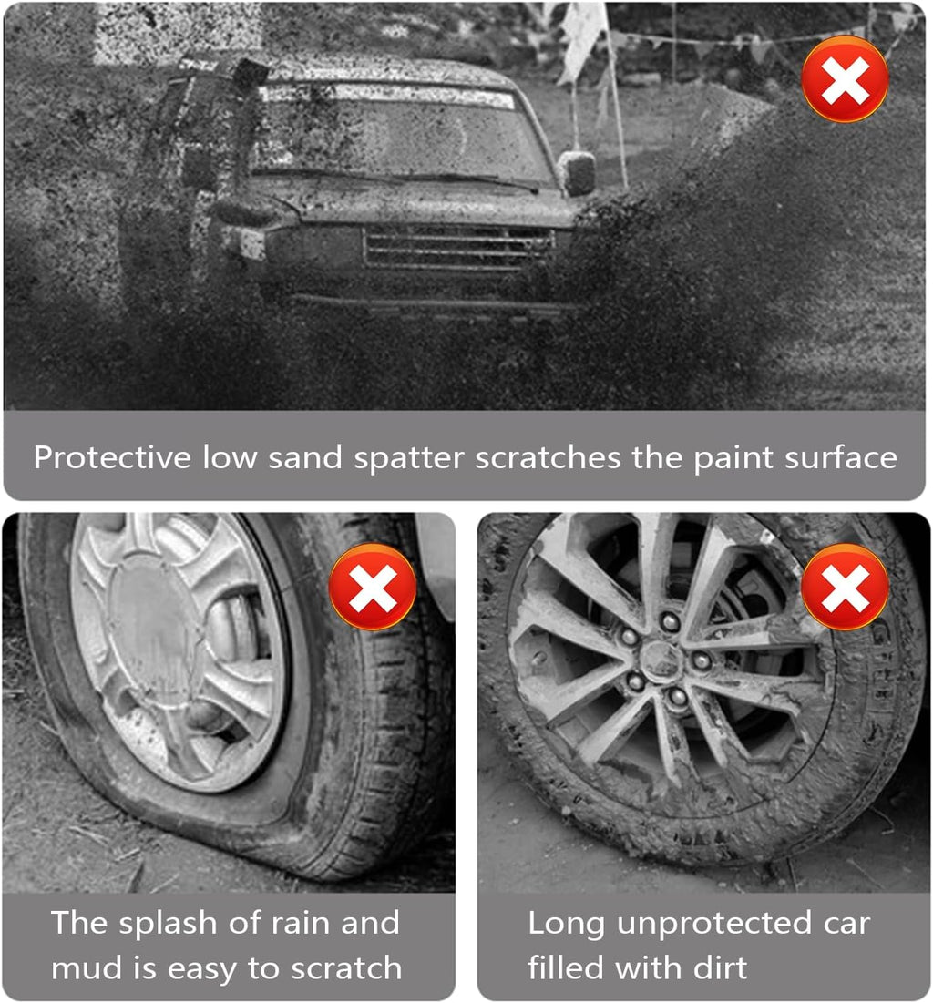 Mud Flaps for Car Truck SUV, Flexible Splash Guards, Black L20387
