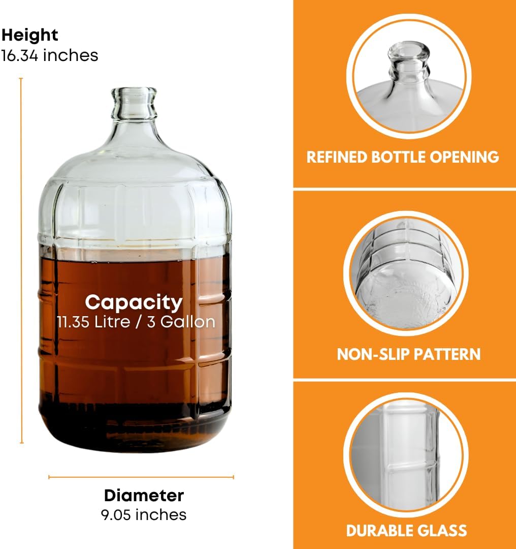 3 Gallon Glass Carboy T375