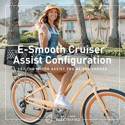 Women's Electric Bike, Step-Through Touring Hybrid, 26" I373258