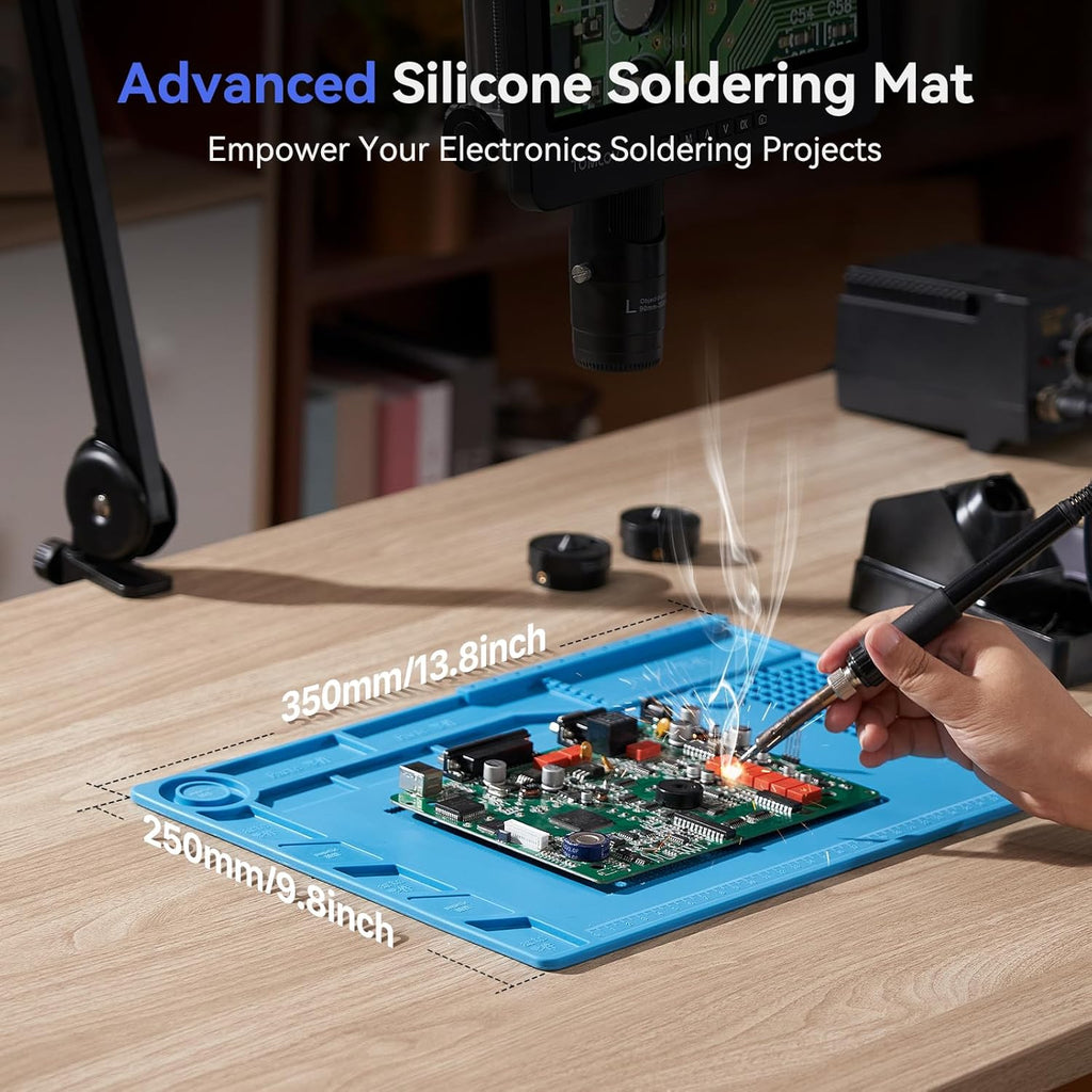 Flex Digital Soldering Microscope 2000x, 10.1" HDMI, 3 Lens, Ring Light, 64GB P111923