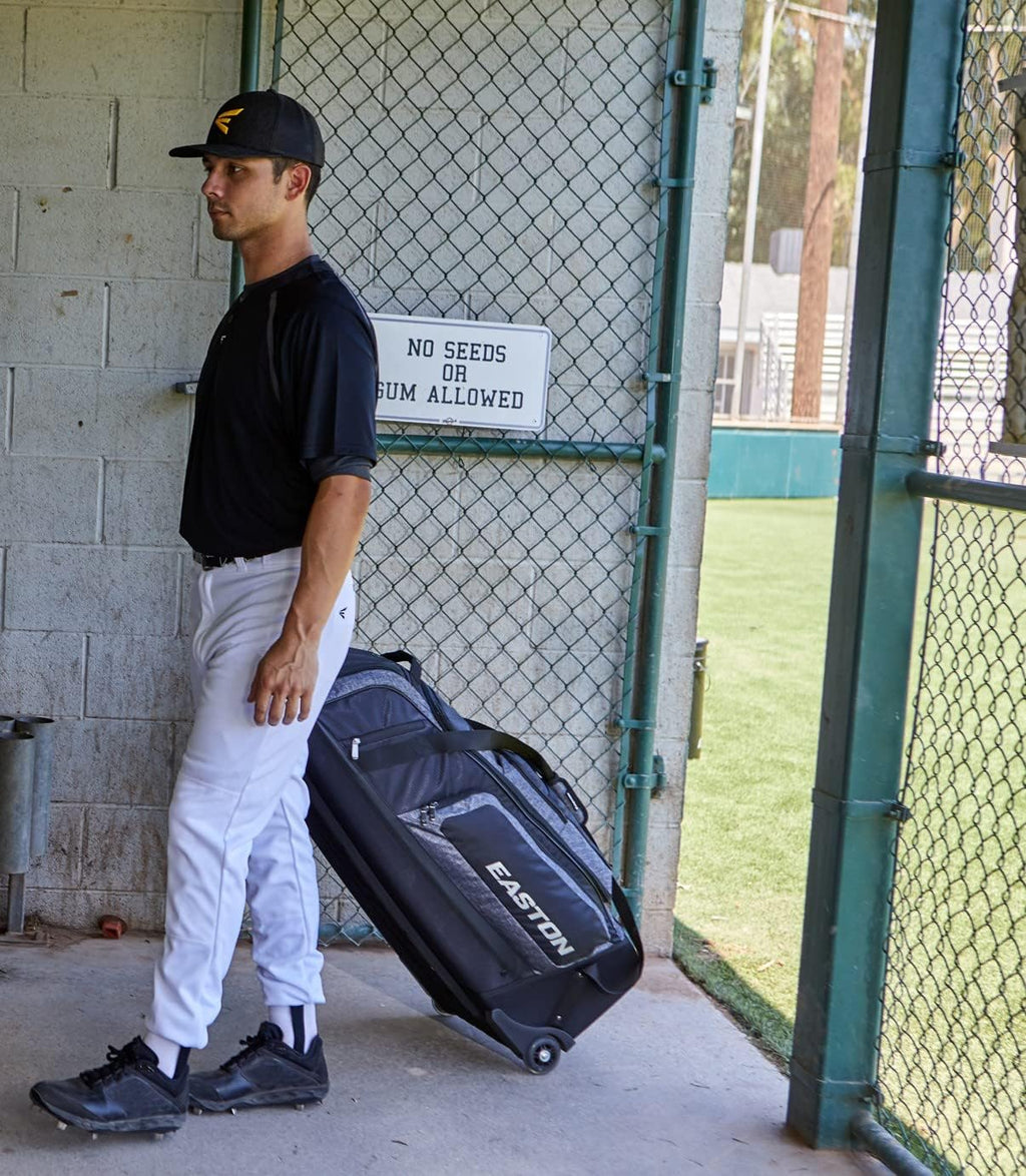 TANK PRO Wheeled Equipment Bag for Baseball Softball, Black A4075