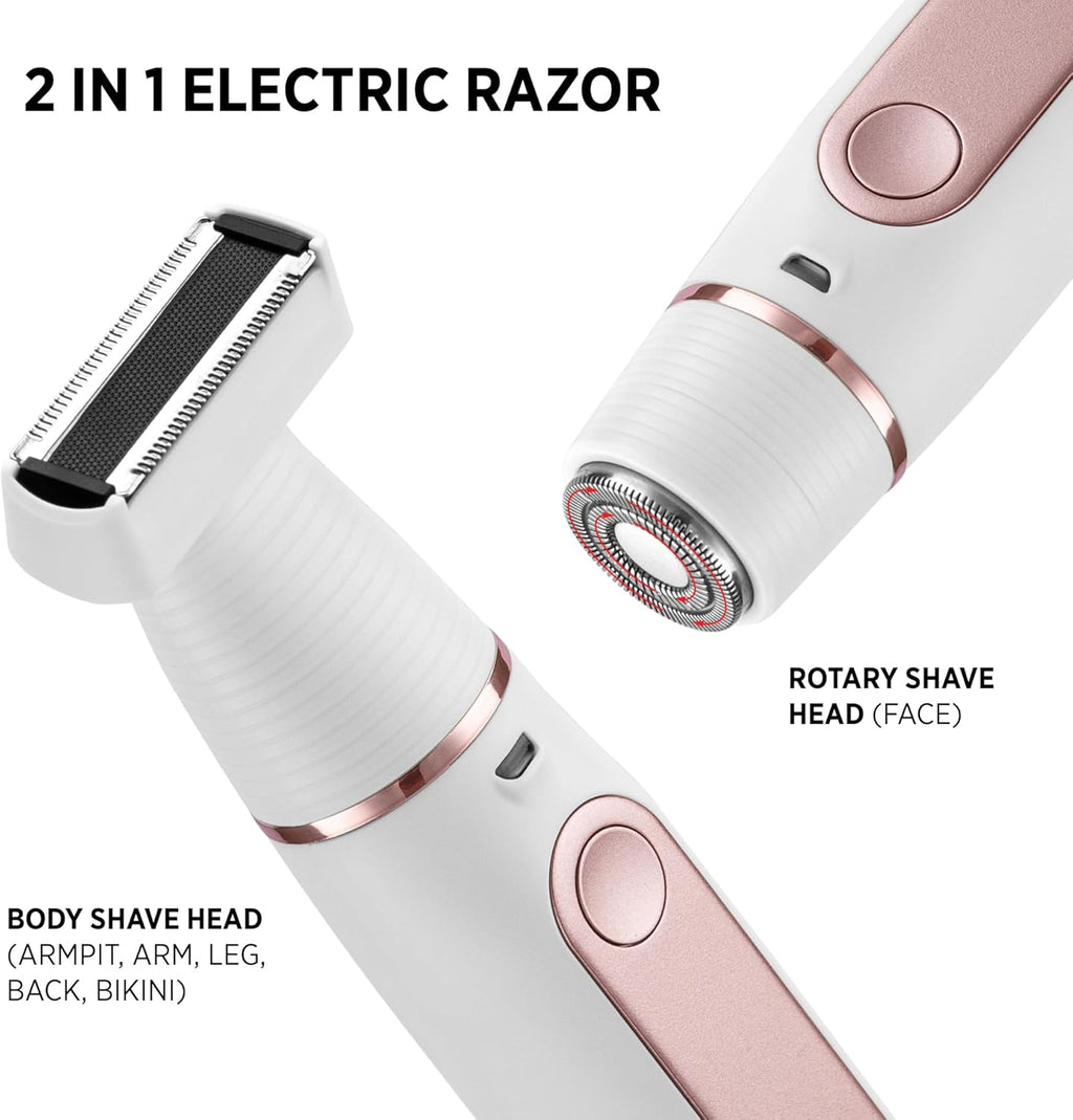 Bikini Trimmer for Women, 2-in-1 Rechargeable Waterproof Razor D82841