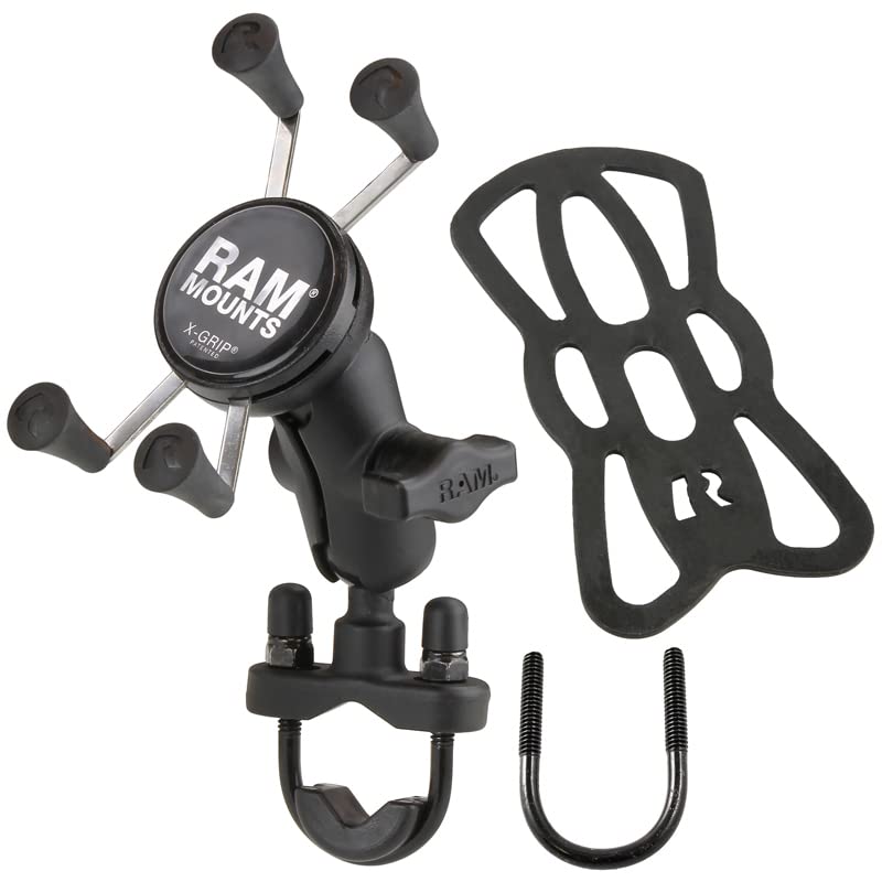 Phone Mount with Handlebar U-Bolt Base and Short Arm for Motorcycle, ATV, Bike B586553