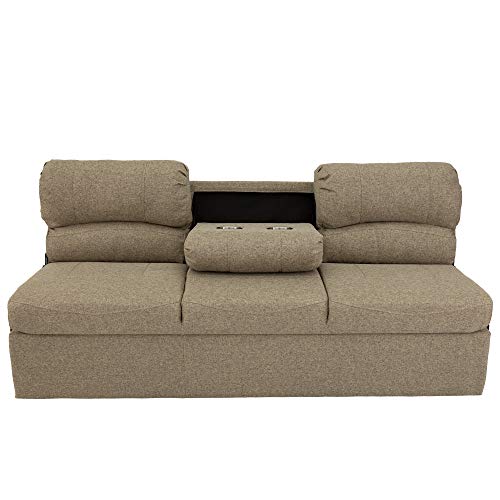 RV Jackknife Sleeper Sofa with Drop-Down Console, Cloth Fabric A2097