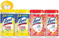 Lysol Disinfecting wipes, 320 Count (80 Count X4), 2 Mango and hibiscus Plus 2 Lemon and Lime Blossom, Packaging May Vary