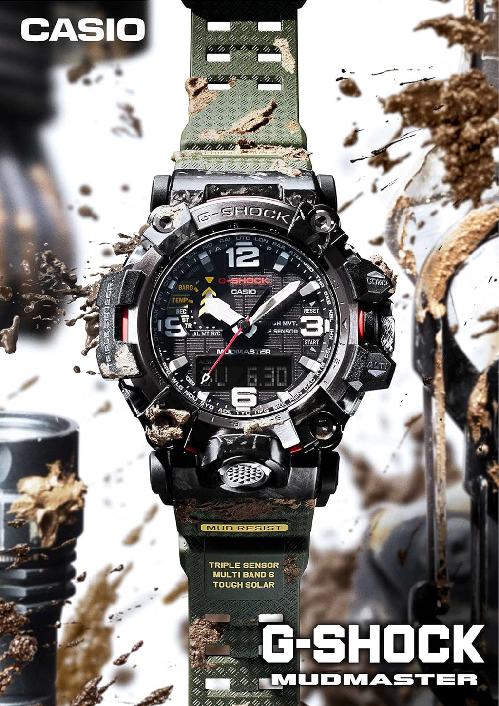 G-Shock Carbon MUDMASTER Radio Solar Triple Sensor Watch I662