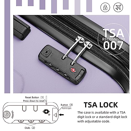 Luggage Sets 6 Piece, Expandable Suitcases with Wheels, Hardside TSA Lock J537
