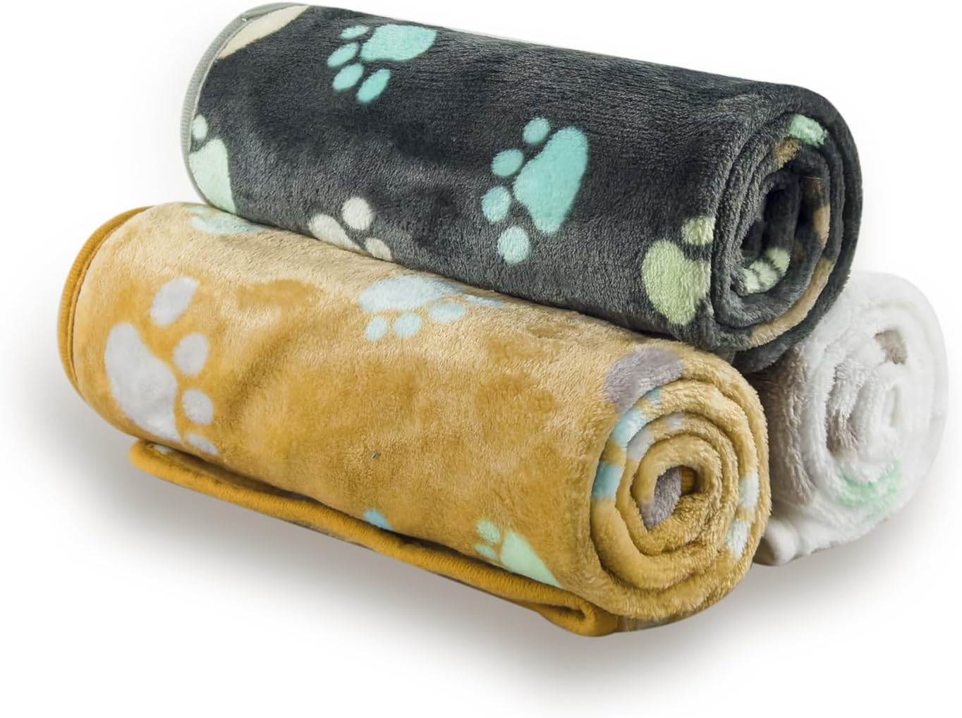 3Pack Heart Pattern Super Soft Fluffy Pet Blankets for Dogs Cats B5879