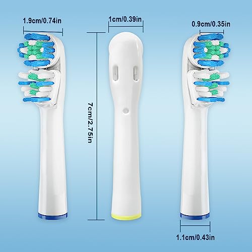 Dual-Clean Replacement Brush Heads for Electric Toothbrush, 8 Pcs R493557