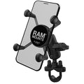 RAM Mounts X-Grip Large Phone Mount with Handlebar U-Bolt Base RAM-B-149Z-A-UN10U with Short Arm for Motorcycle, ATV/UTV, Bike