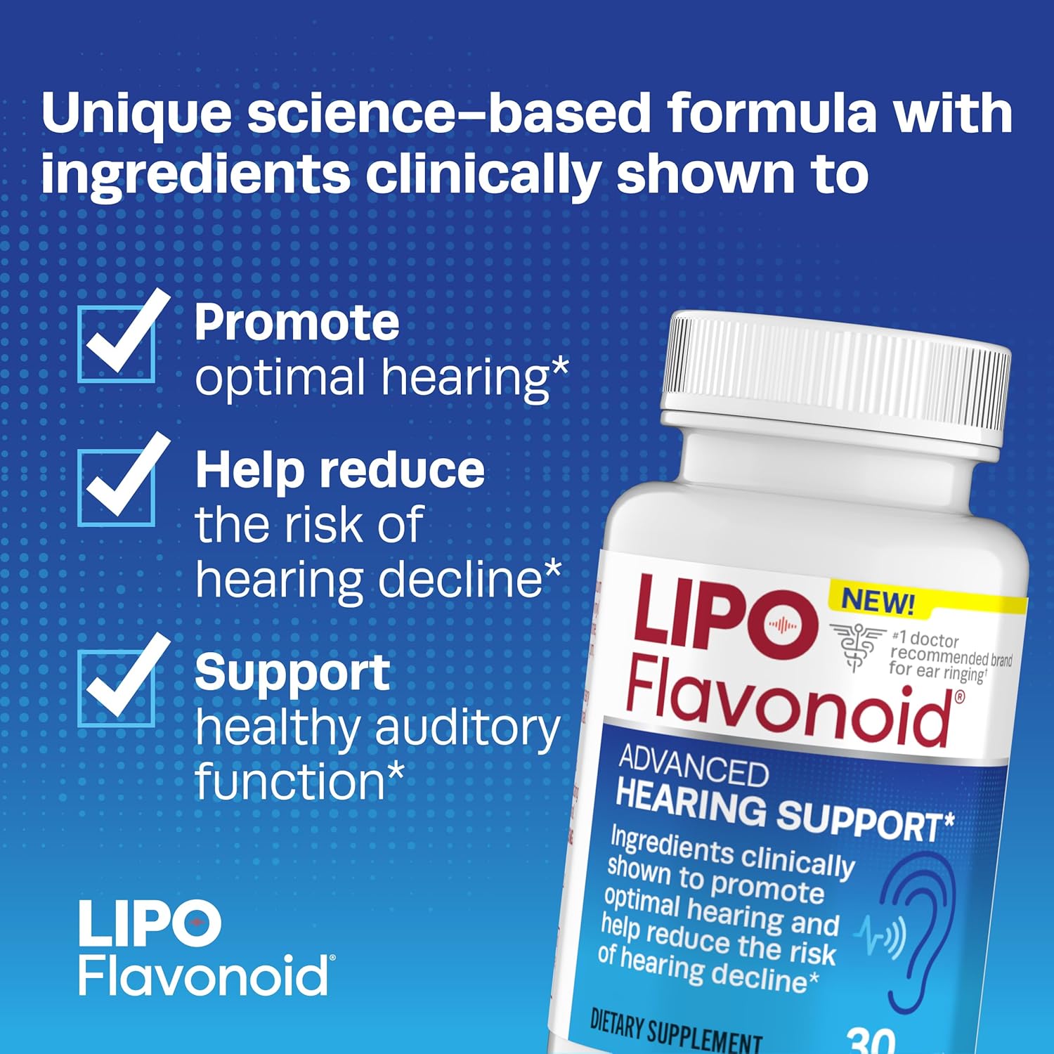Hearing Support Multivitamin with Vitamin B & Bioflavonoids, 40 Caplets M720100