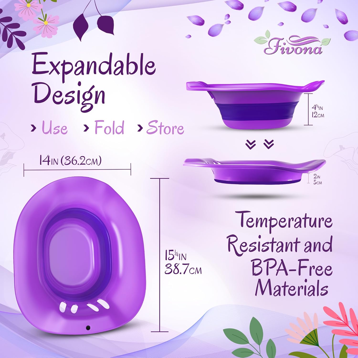 Yoni Steam Seat for Toilet, Sitz Bath Basin for Postpartum Care, Foldable A66906