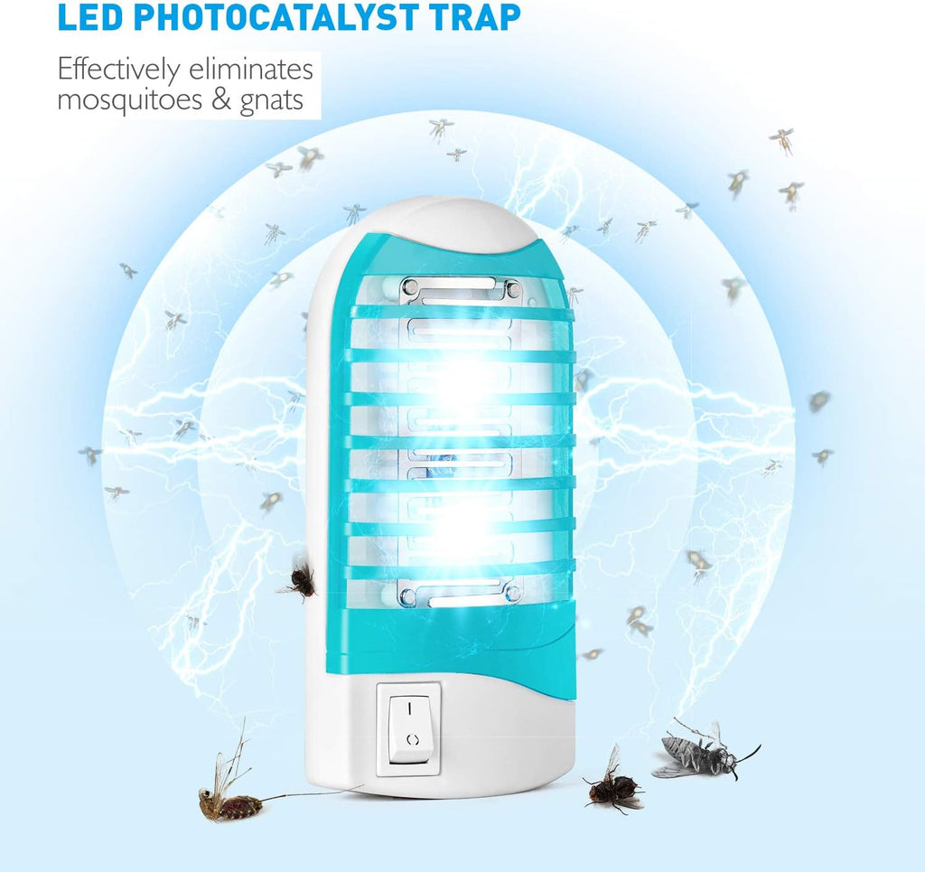 Indoor Bug Zapper for Home, Electric Mosquito Killer Lamp, Plug-in Flying Pest Trap, 2 Pack U3063