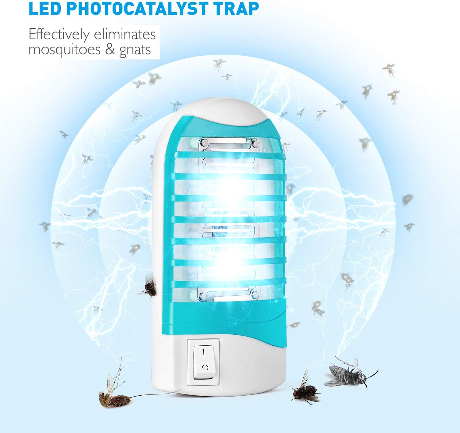 Indoor Bug Zapper for Home, Electric Mosquito Killer Lamp, Plug-in Flying Pest Trap, 2 Pack U3063