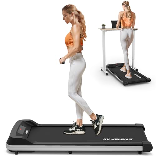 Walking Pad 2 in 1 Treadmill for Walking and Jogging, Under Desk Treadmill for Home Office with Remote Control, 2.5HP Portable Walking Treadmill, Desk Treadmill in LED Display