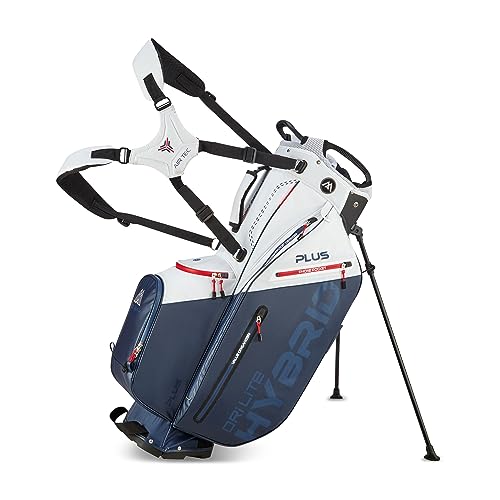 Big Max Dri Lite Hybrid Plus Golf Bag - Lightweight Golf Cart Bag with Enhanced Storage, Value Organizer, Waterproof Pockets, Sturdy Leg Locks, Extra Pocket - Golf Push Cart Compatible