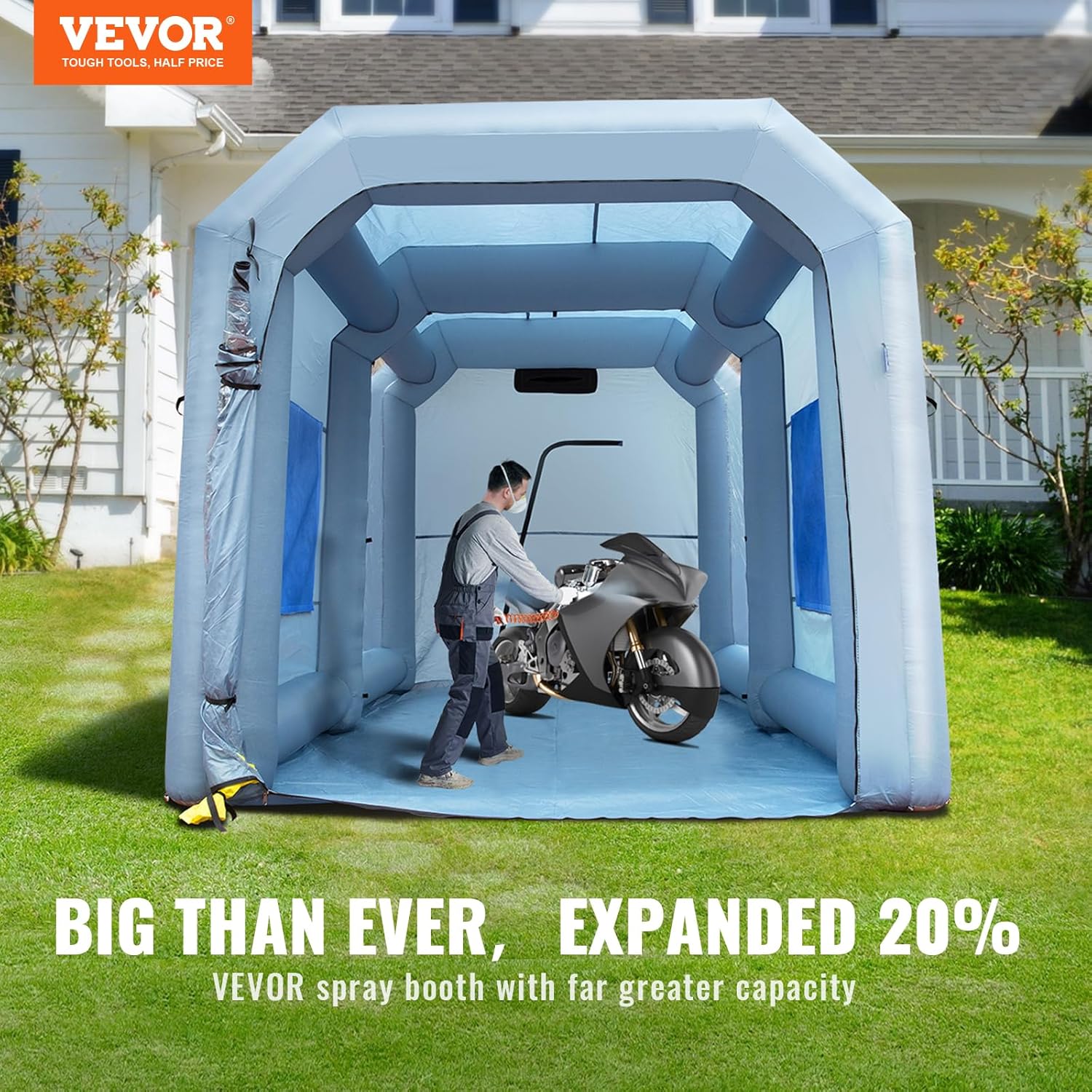 Inflatable Paint Booth Tent with Blower and Ventilation Fan V42684