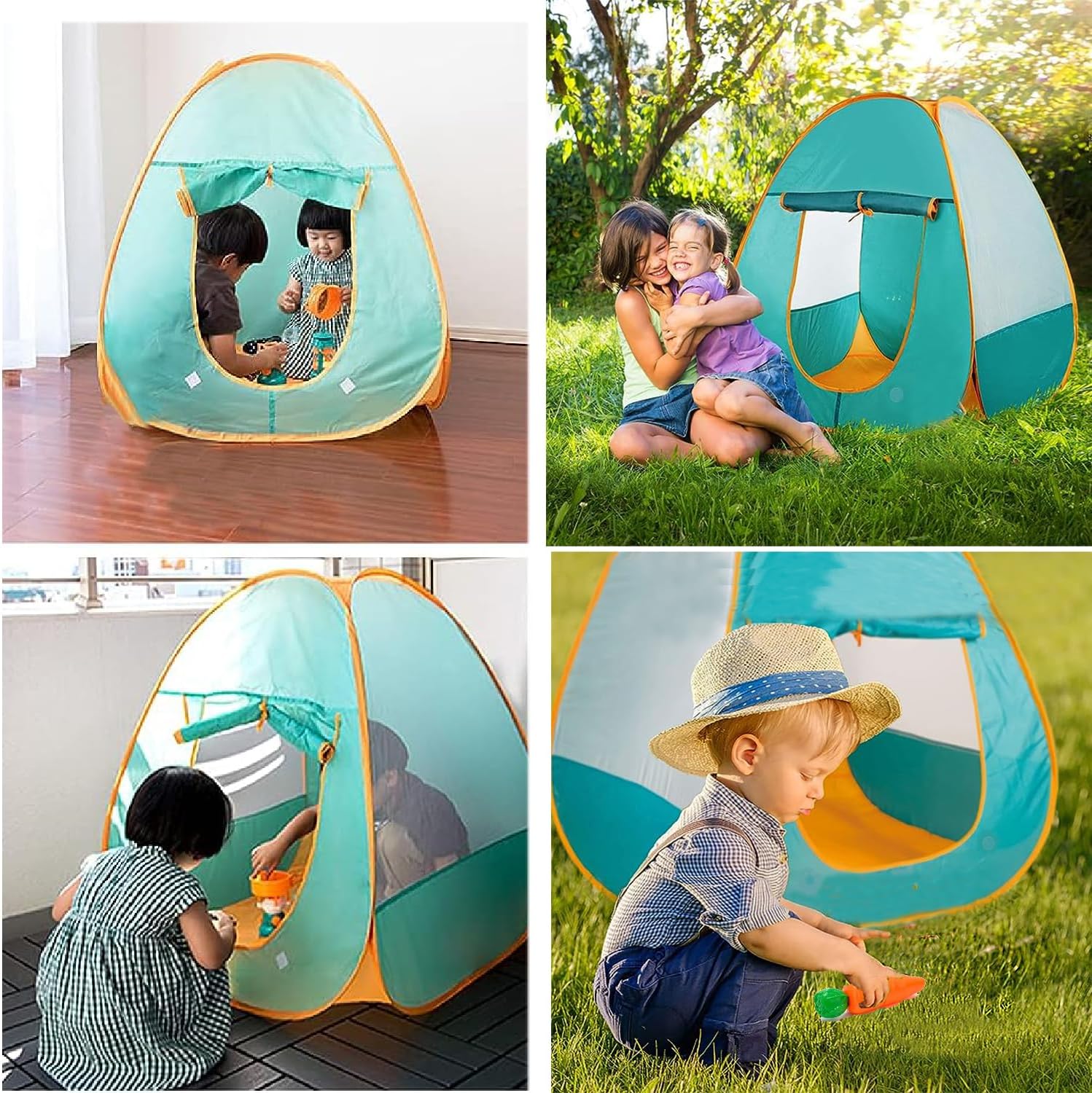 Kids Pop Up Play Tent with Toys, Foldable Indoor & Outdoor L684958