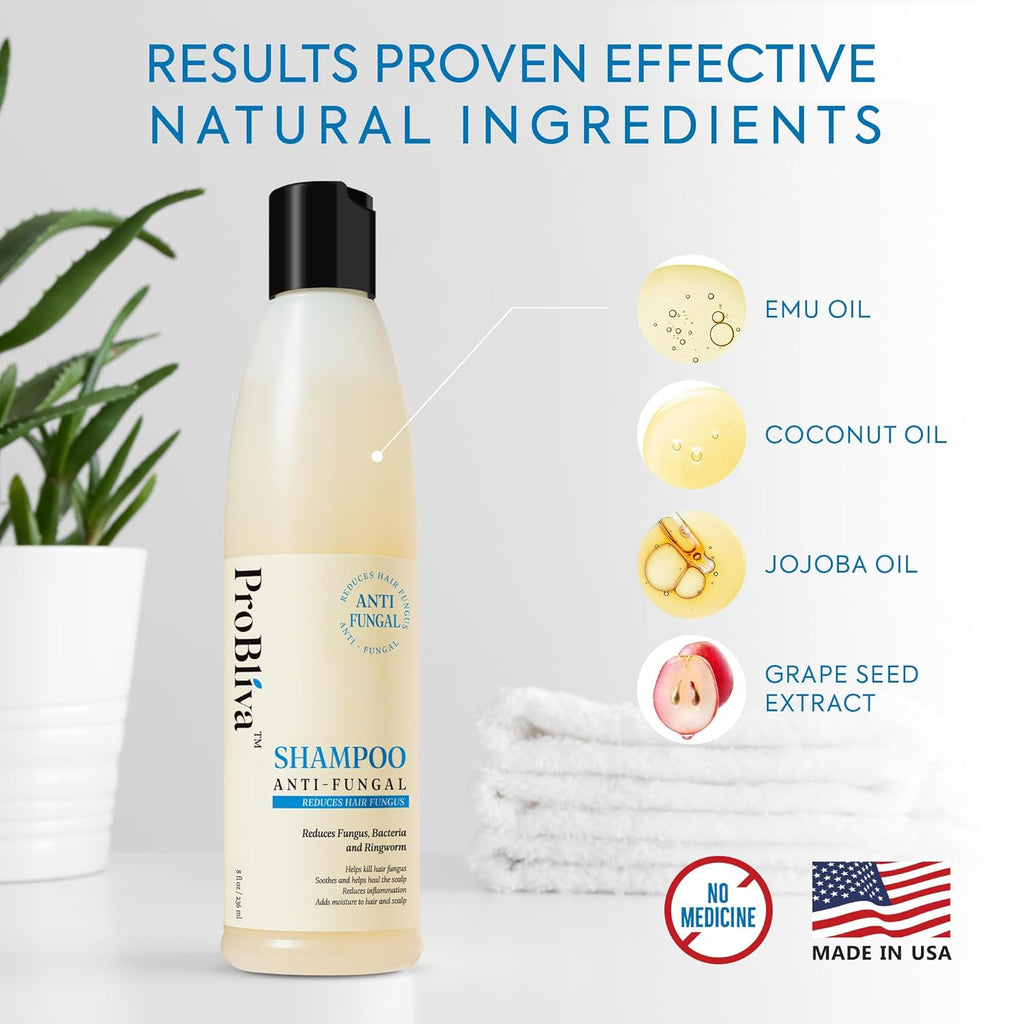 Fungus Shampoo for Itchy Scalp with Coconut Oil, Jojoba Oil, Emu Oil L59869