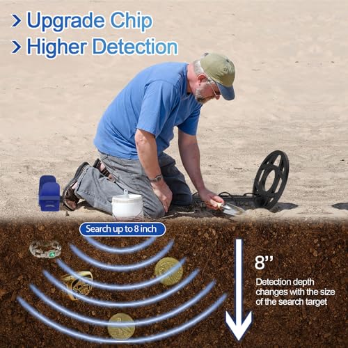 Metal Detector for Adults with 4.3IN Backlight Screen and 10'' Waterproof Coil I149