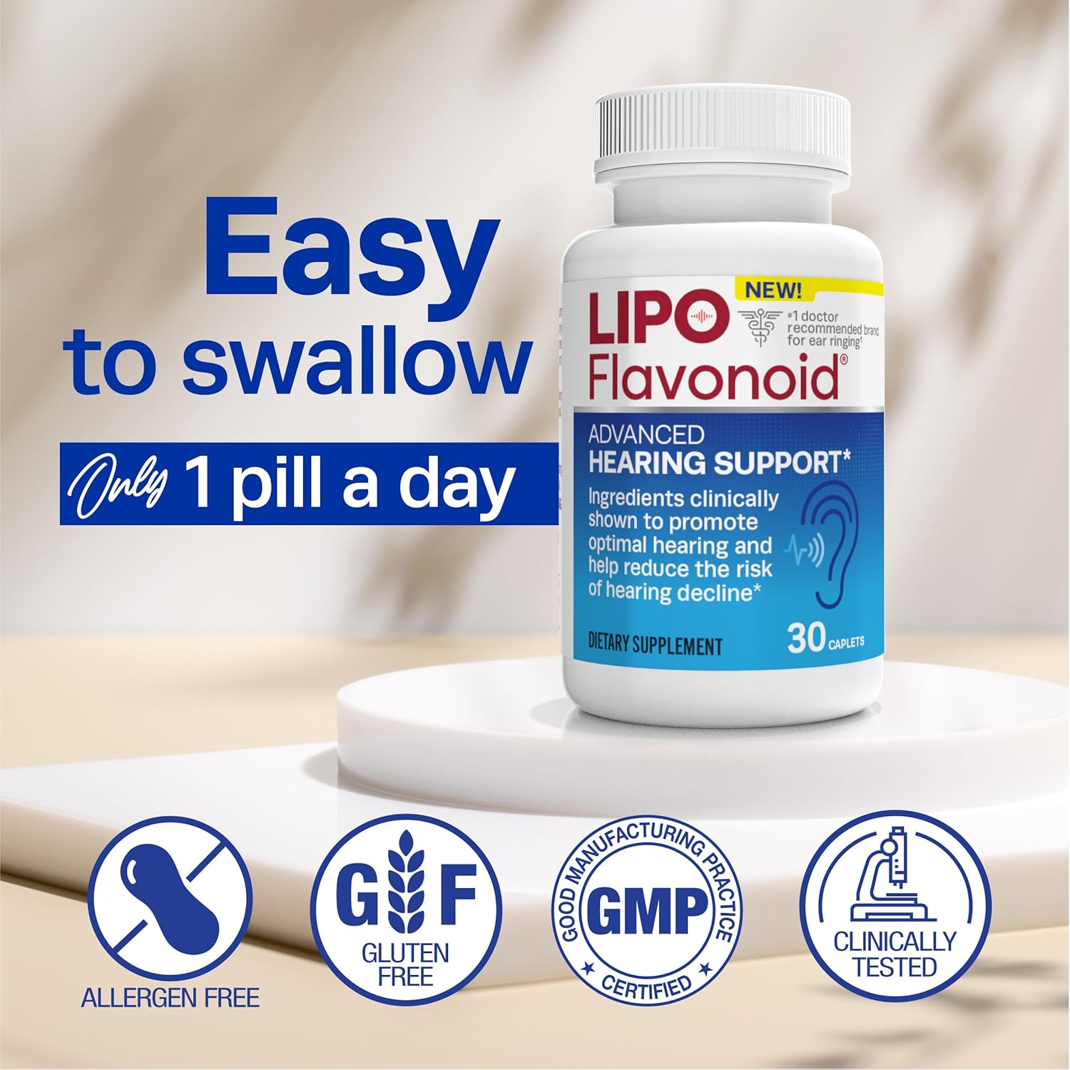 Hearing Support Multivitamin with Vitamin B & Bioflavonoids, 40 Caplets M720100