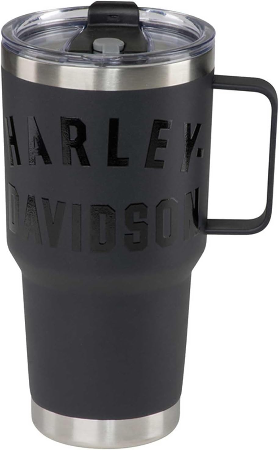 Harley-Davidson 30 oz. Matte Black Travel Mug, Double-Wall Stainless Steel